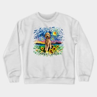 Goldendoodle Night 2 (version 2) Crewneck Sweatshirt